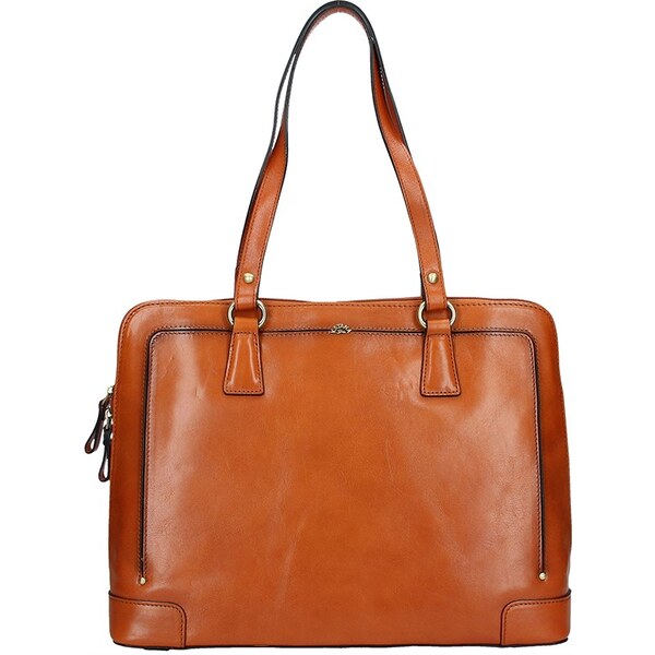 Elegantná dámska kožená kabelka Katana Ulma - hnedá 24847465