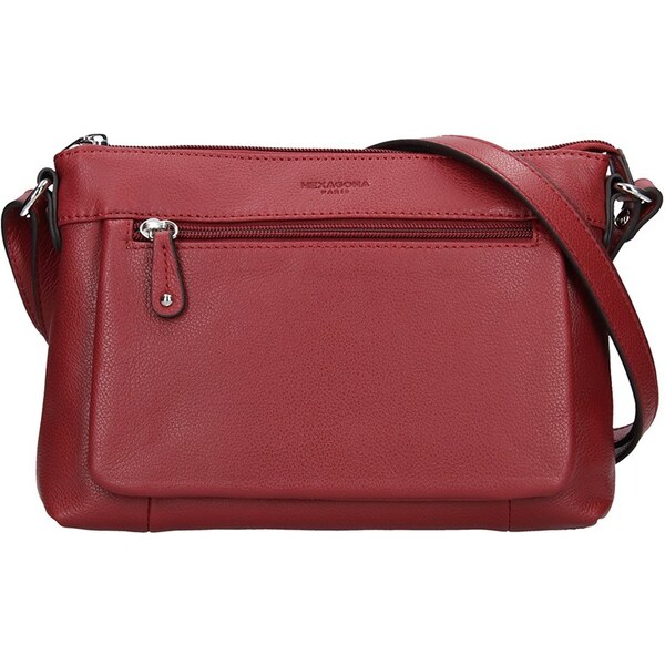 Dámska kožená crossbody kabelka Hexagona Violla - vínová 48227853