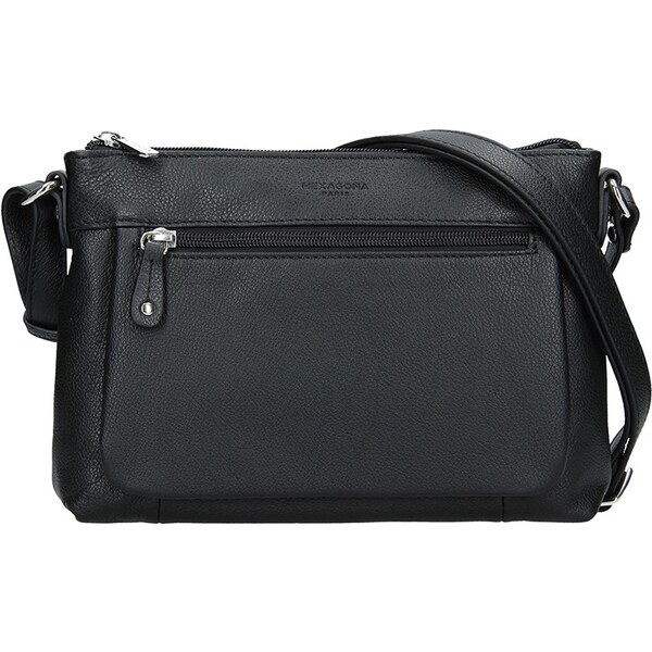 Dámska kožená crossbody kabelka Hexagona Violla - čierna 48227854