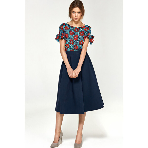 Glara Dámska midi sukňa áčkového strihu 31550358