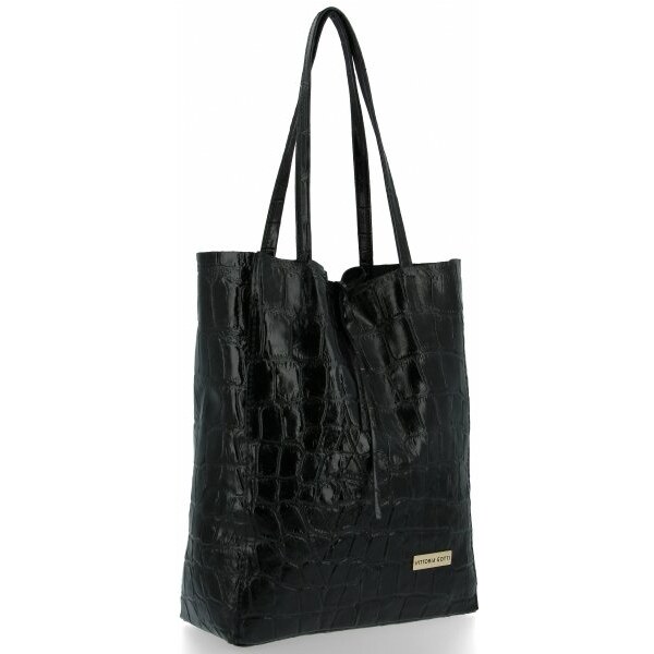 Kožené kabelka shopper bag Vittoria Gotti čierna V299COCO 64296091