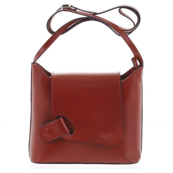 Dámska kožená crossbody kabelka červená - ItalY Misty Dark červená 5714157