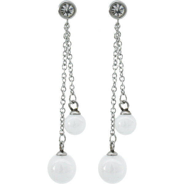 BM Jewellery Náušnice visiace s keramickou perlou S780080ica 11943657