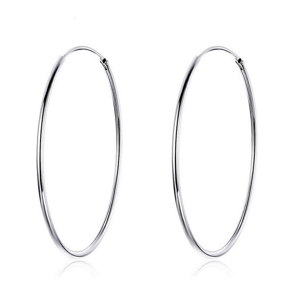 Emporial strieborné stredne veľké kruhové náušnice SCE598 28162270