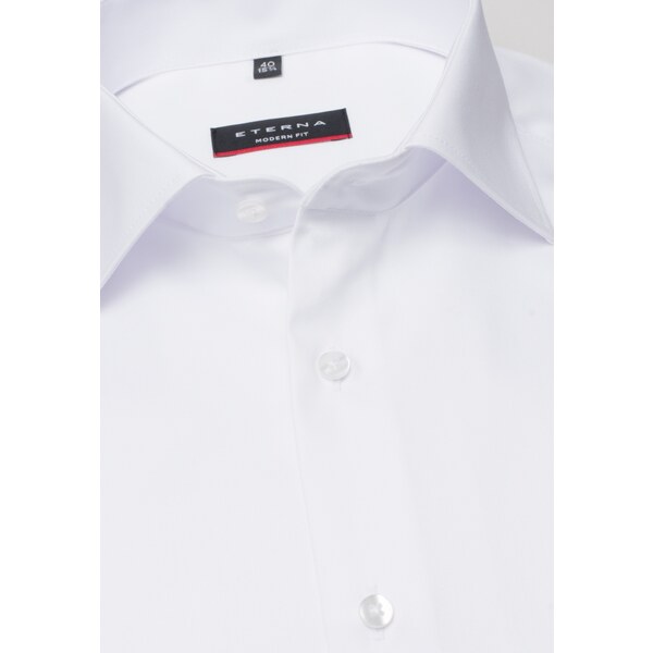 ETERNA Modern Fit biela nepriesvitná košeľa Cover Rypsový keper - 15159197