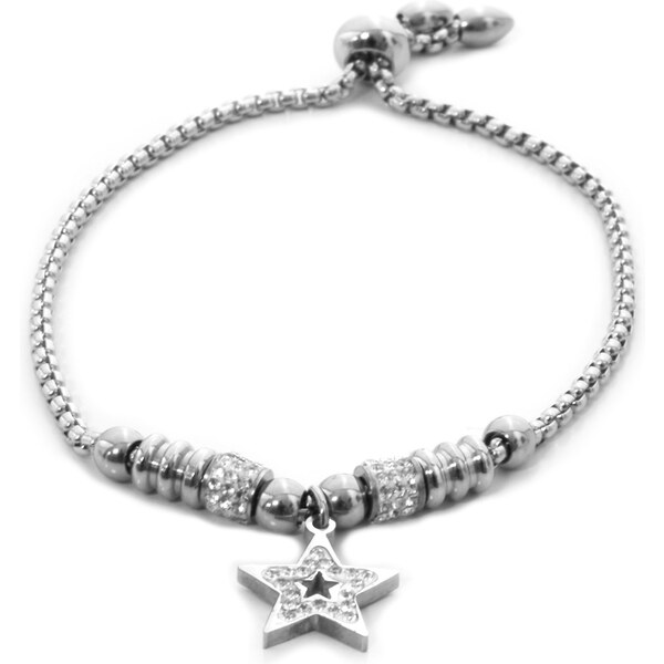 BEMI Design Dámsky sťahovací náramok hviezda z chirurgickej ocele 12235883