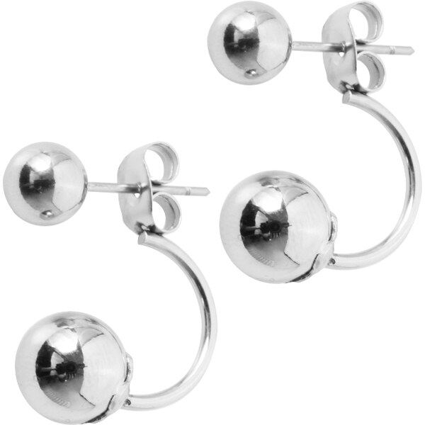 BM Jewellery Náušnice strieborné perly z chirurgickej ocele S831050 12543131