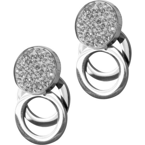 BM Jewellery Náušnice so zirkónmi z chirurgickej ocele S833090 12543133