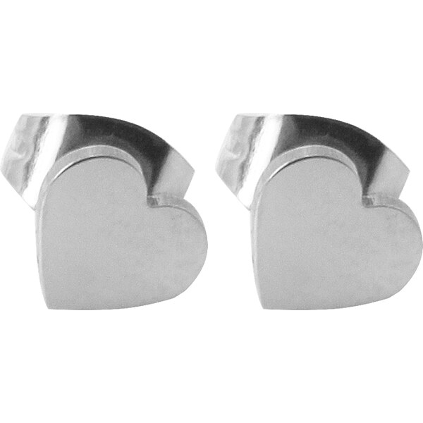 BM Jewellery Náušnice z chirurgickej ocele srdce HEARTS S712080 12543121