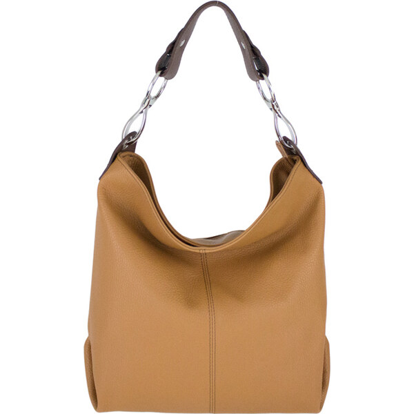 Diva Kožená dámska kabelka Shaila koňaková hnedá 11933895