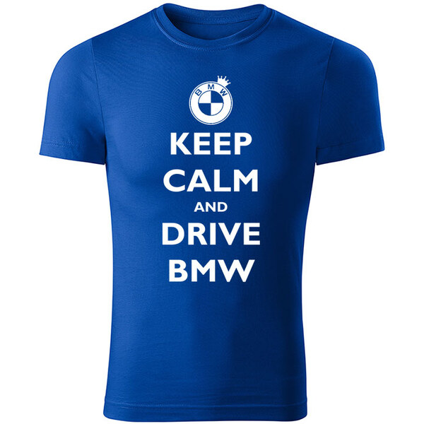 T-ričko Keep calm and drive BMW pánske tričko 12612661