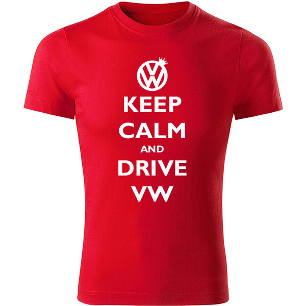 T-ričko Keep calm and drive Volkswagen pánske tričko 12612660