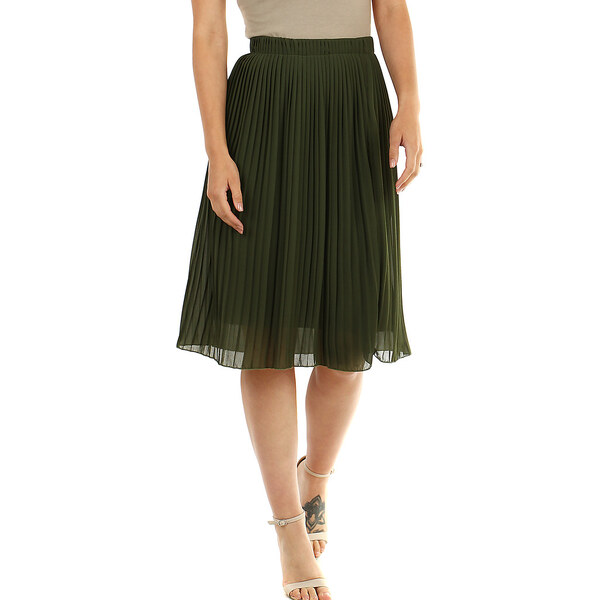 Glara Dámska plisovaná sukňa s pružným pásom 47972892