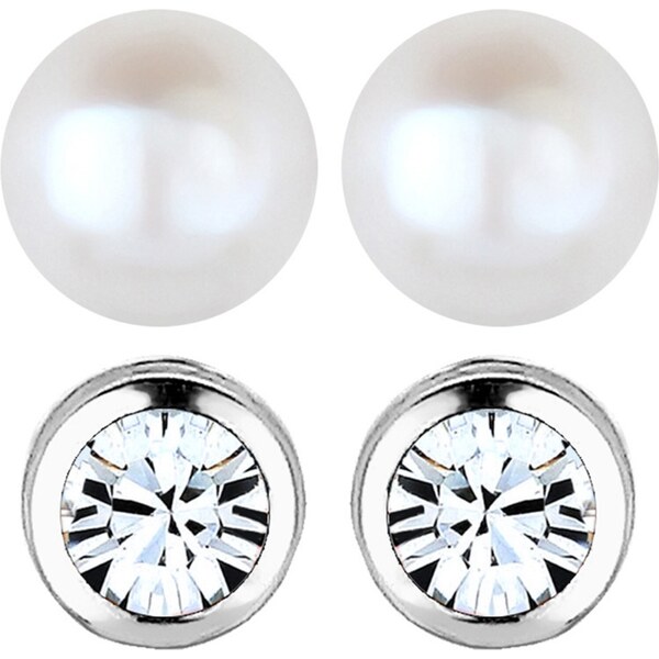 ELLI Náušnice strieborná / perlovo biela 54222443