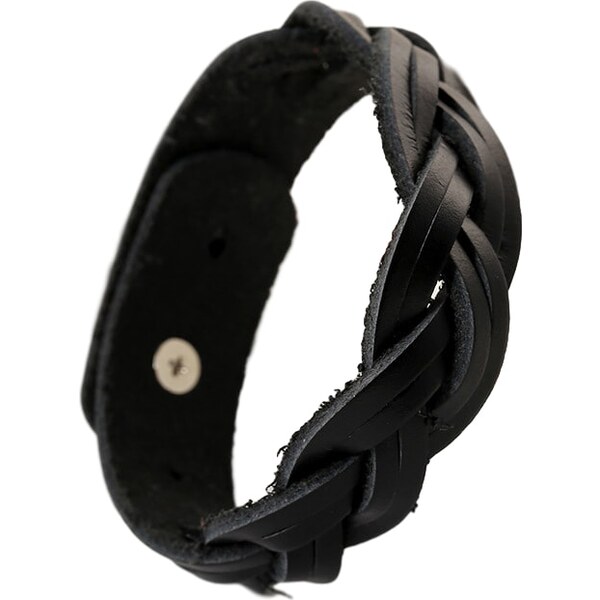 Buďchlap Prepletaný čierny náramok pre pánov 65637846