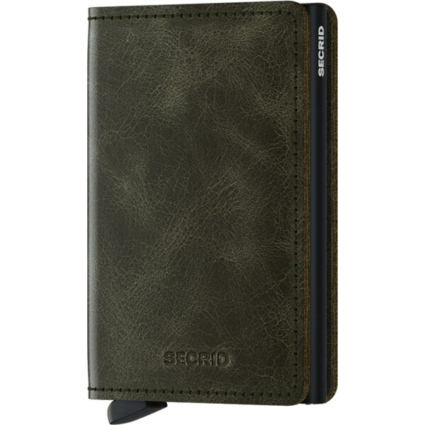 Secrid Slimwallet Vintage Olive Black - Unisex - Doplnok Secrid - 66355877