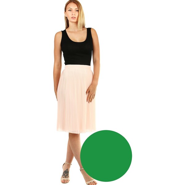 Glara Dámska plisovaná sukňa s pružným pásom 12845918