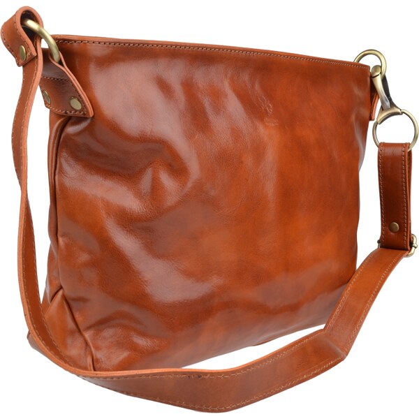 Camel kožená talianska crossbody kabelka Corinna Camel NovaKabelka.sk 12963197