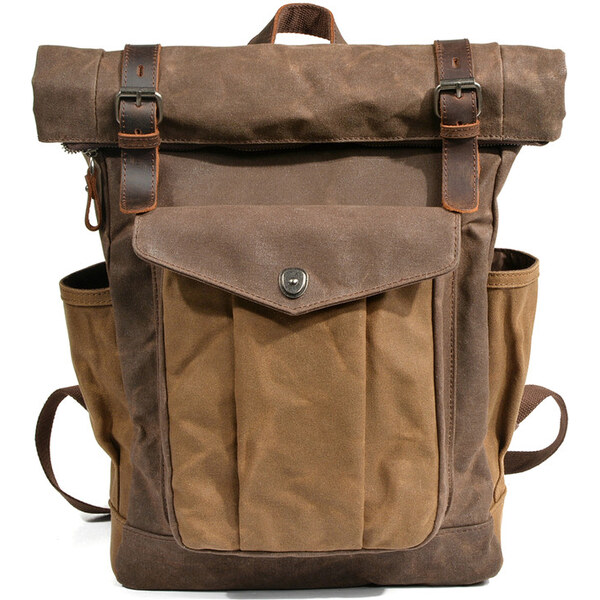 Glara Platený retro batoh s vreckami 28242390