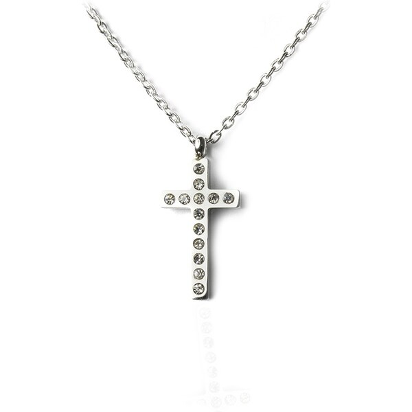 BEMI Design Dámsky náhrdelník krížik so zirkónmi z chirurgickej ocele 13399308