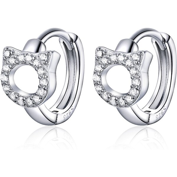 Emporial strieborné náušnice Trblietavá mačka Hello Kitty BSE171 28285952