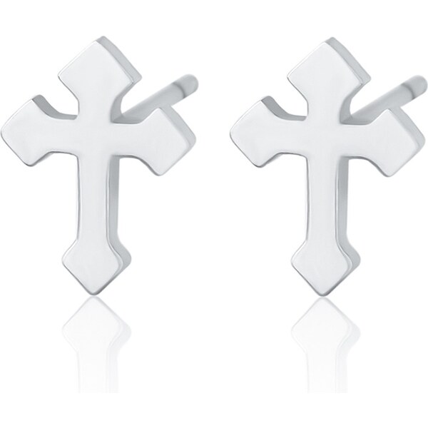 BM Jewellery Náušnice krížiky z chirurgickej ocele S879009 13399291