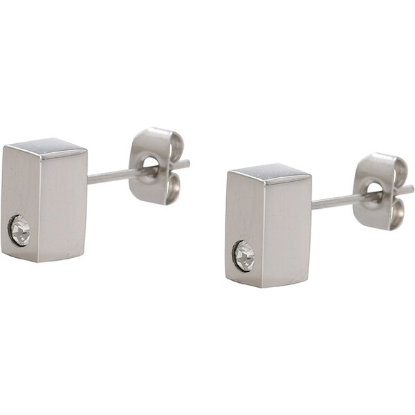 BM Jewellery Náušnice so zirkónmi Cube z chirurgickej ocele S878021 13399290