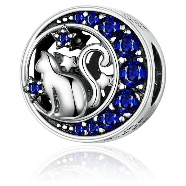 Emporial strieborný prívesok Nočný život mačky 24464454