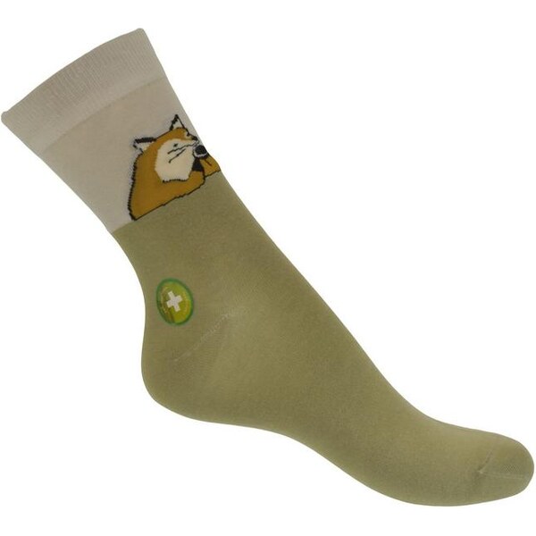 AURA.VIA Zeleno-biele ponožky FOX 13300453