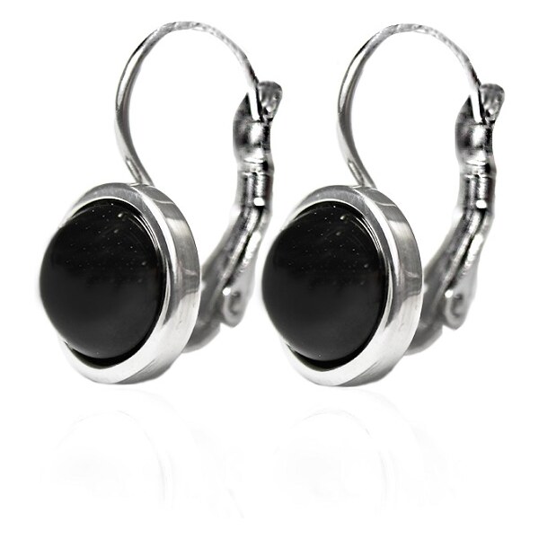 BM Jewellery Náušnice keramické kruhy 1 cm BLACK S908080 13399313