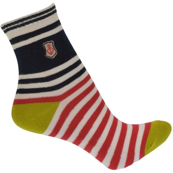 AURA.VIA Čierno-červené ponožky ANCHY 13330673