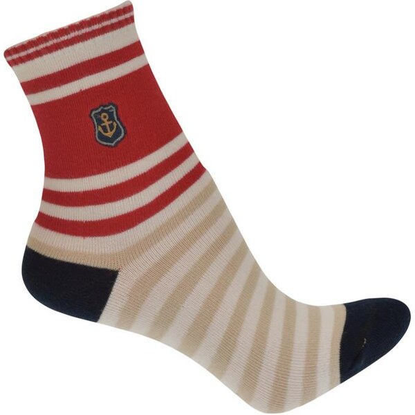 AURA.VIA Červeno-biele ponožky ANCHY 13330675