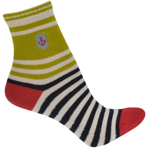 AURA.VIA Zeleno-čierne ponožky ANCHY 13330671