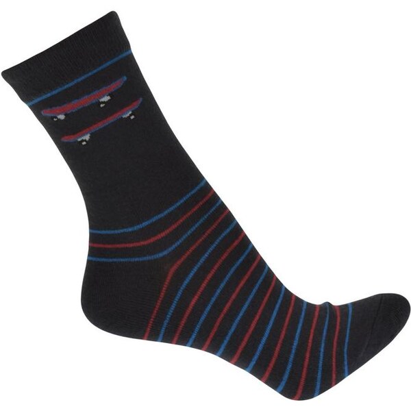 AURA.VIA Čierne ponožky SKATY 4360029