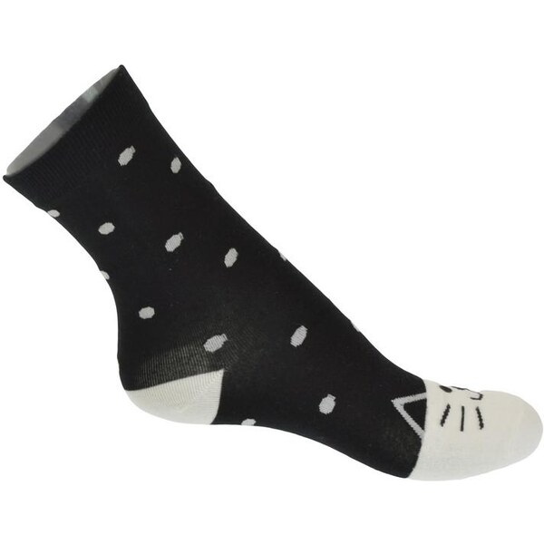 AURA.VIA Čierno-biele ponožky CAT 13336662