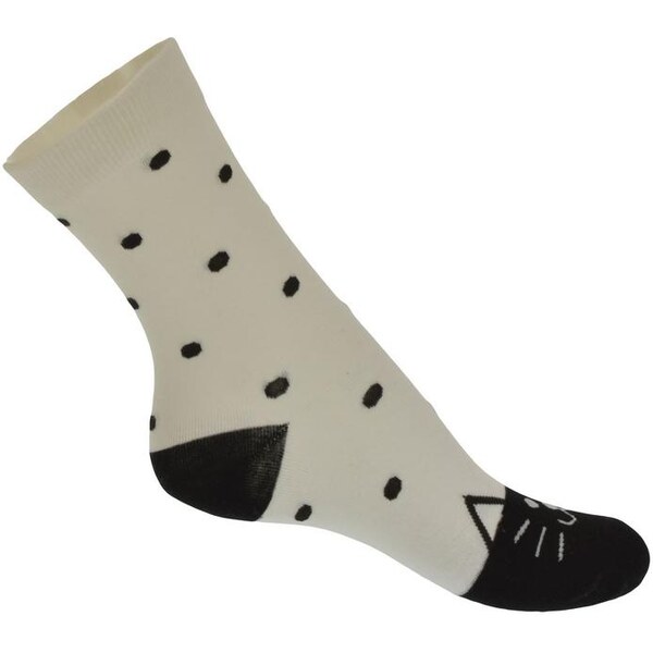 AURA.VIA Bielo-čierne ponožky CAT 13336664