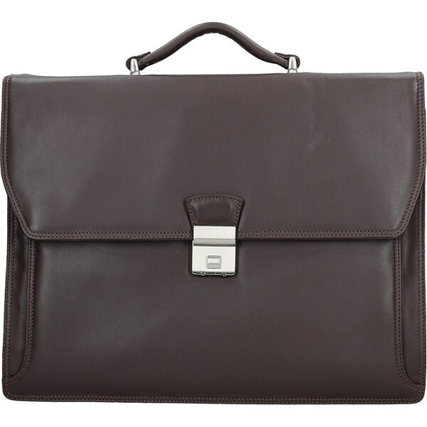 Pánska kožená aktovka Katana Malcolm - tmavo hnedá 13341319