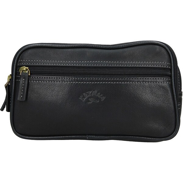 Pánská kožená ľadvinka Katana Simpsn - čierna 24847445