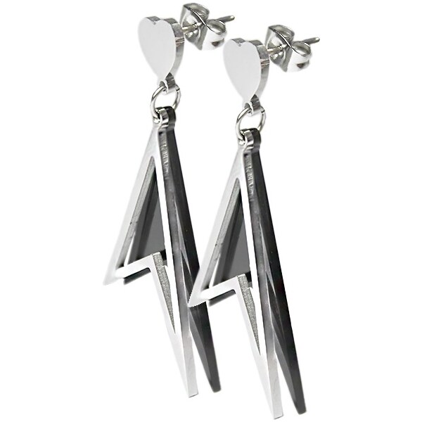 BM Jewellery Náušnice so srdcom a keramikou z chirurgickej ocele 13399319