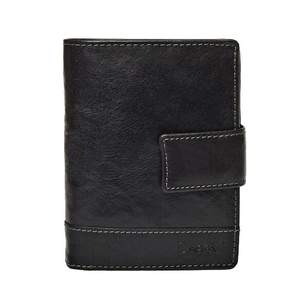 Lagen Pánska kožená peňaženka V-227 / T čierna 5868833