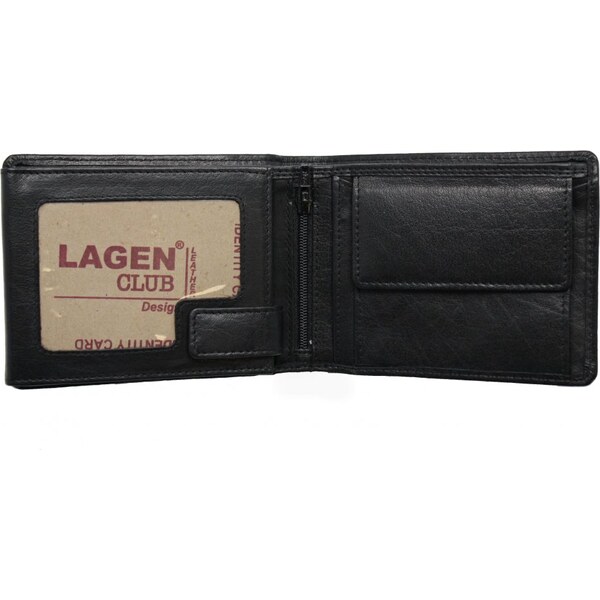 Lagen Pánska kožená peňaženka V-276 čierna 35335485