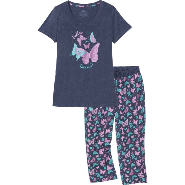 bonprix Capri pyžamo, farba modrá 44732523