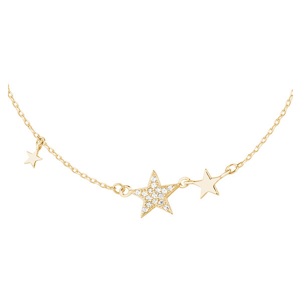 Olivie Strieborný pozlátený náhrdelník HVIEZDY 4403 20035429