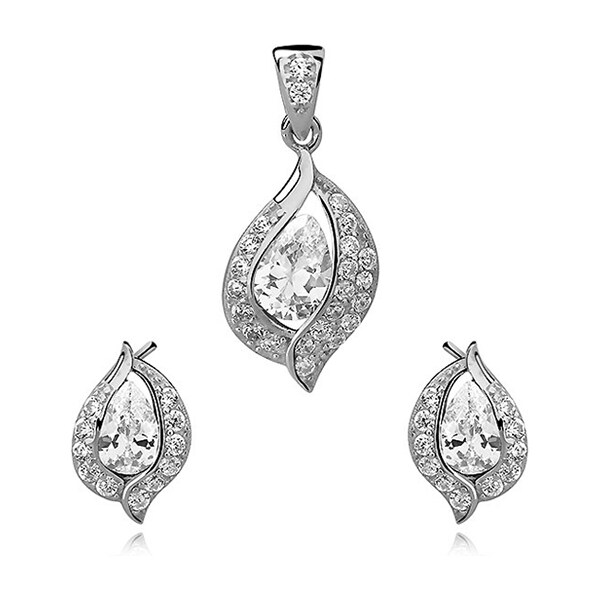 Olivie Sada strieborných šperkov so zirkónmi 2671 14271547