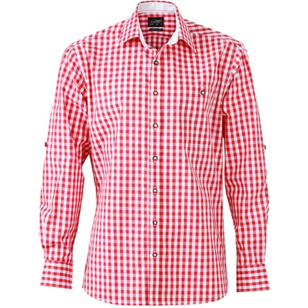 Daiber James & Nicholson Pánska kockovaná košeľa s rolovacím rukávom 62674837