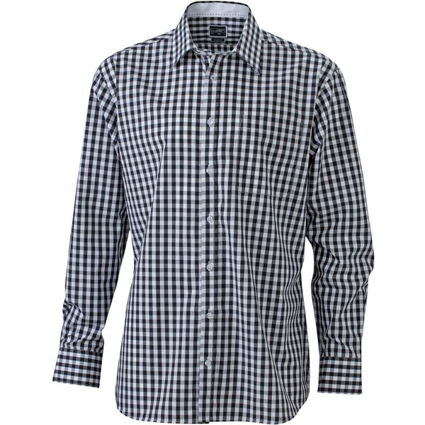 Daiber James & Nicholson Pánska kockovaná košeľa s dlhým rukávom Easy 62674850
