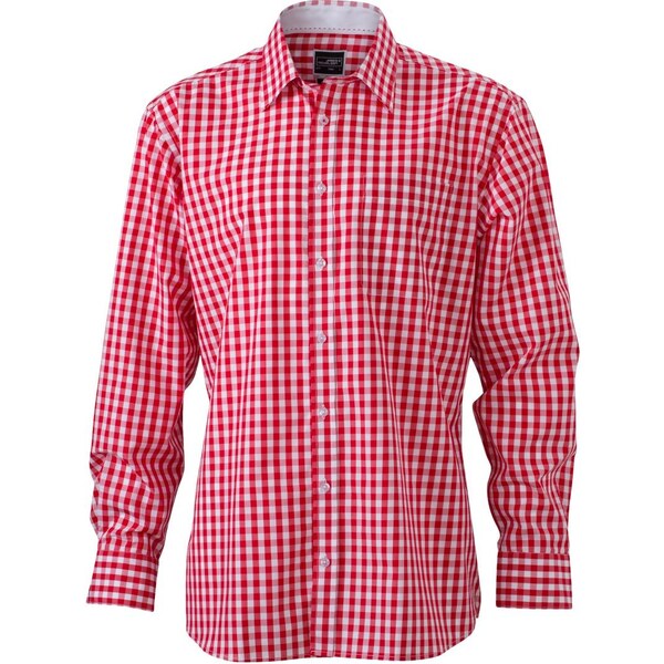 Daiber James & Nicholson Pánska kockovaná košeľa s dlhým rukávom Easy 62674849