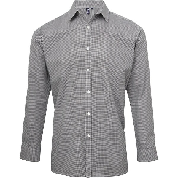 Premier Pánska košeľa dlhý rukáv jemne károvaná slim easy care 62675002