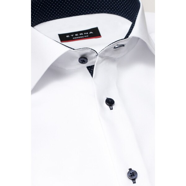 Pánska košeľa ETERNA Modern Fit Royal Oxford biela s modrým kontrastom 13336328