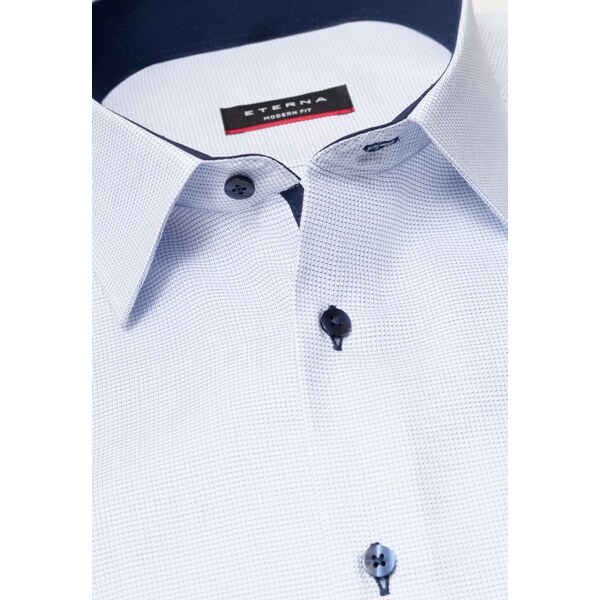 Pánska košeľa ETERNA Modern Fit svetlomodrá s navy kontrastom Non Iron 13336341